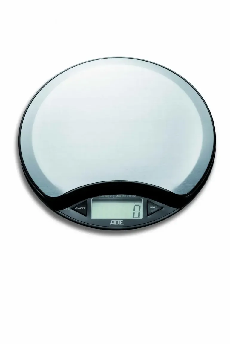 ADE Waga kuchenna z termometrem ø16,5 cm / stal nierdzewna / FreeForm