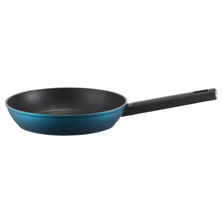 AMBITION AZZURRO Komplet patelni 20, 24, 28 cm + Pokrywki z silikonowym rantem / INDUKCJA