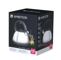 AMBITION BERRY Czajnik z gwizdkiem 2,6 l / stal nierdzewna