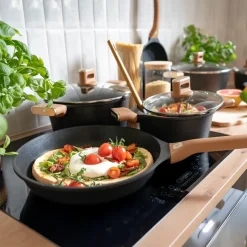 AMBITION | CAMEL PATELNIA 20 CM Indukcja powłoka Qualum Basic Stone non-stick