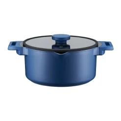 AMBITION COBALT Garnek z pokrywką 24 cm / powłoka Qualum Ceramic
