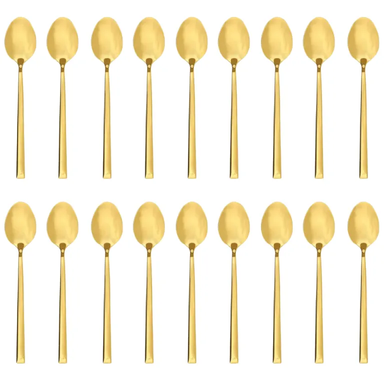 AMBITION COMO GOLD Komplet 18 łyżeczek do herbaty dla 18 osób / złote