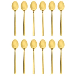 AMBITION COMO GOLD Komplet 12 łyżeczek do herbaty dla 12 osób / złote