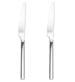 AMBITION COMO Komplet noży obiadowych 23 cm / 2 el dla 2 osób / srebrne
