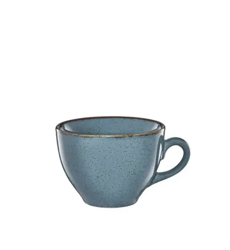 AMBITION CRAFT Filiżanka porcelanowa 220 ml + spodek 14,5 cm / niebieska