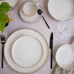 AMBITION CRAFT Serwis obiadowy 18 el dla 6 osób / beżowa porcelana