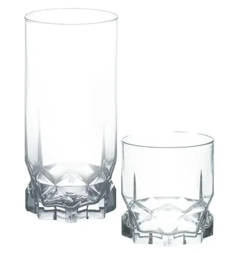 AMBITION DIAMOND Komplet 12 szklanek 325 ml / wysokie + niskie / szkło