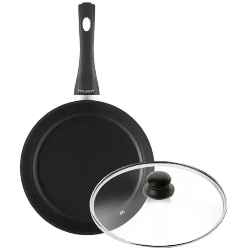 AMBITION GRAND Patelnia tradycyjna 28 cm + pokrywka szklana TADAR / indukcja