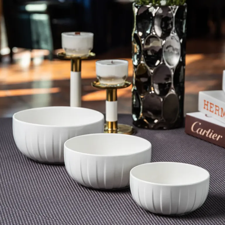 AMBITION | LIGNE SALATERKA 17 CM BIALŁY / porcelana
