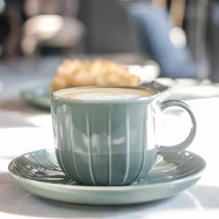 AMBITION | LIGNE SPODEK 12,5 CM ZIELONY / porcelana