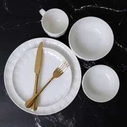 AMBITION | LIGNE TALERZ OBIAD 26 CM BIAŁY / porcelana