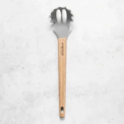 AMBITION NORDIC Łyżka do spaghetti silikonowa 29 cm z bambusową rączką / skandynawski styl