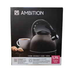 AMBITION OMBRE GREY Czajnik z gwizdkiem 1,75 l / indukcja