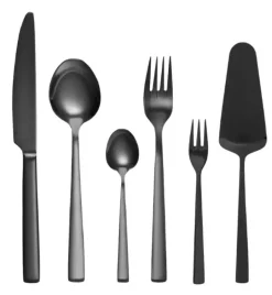 AMBITION PRATO Sztućce Komplet 24+7 el dla 6 osób / pudełko / czarne