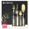 AMBITION PRATO Sztućce Komplet 72 el dla 18 osób / pudełko / złote