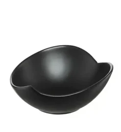 AMBITION SALSA Salaterka liść 18 cm / czarna porcelana