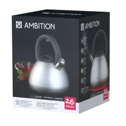AMBITION SILVERY Czajnik 2,6 l srebrny / indukcja