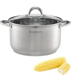 AMBITION SOLAR Garnek z pokrywką 20 cm 3,5 l / stal nierdzewna / indukcja