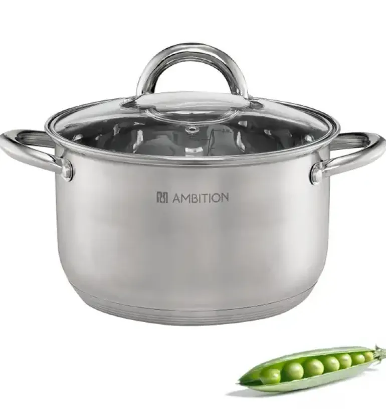 AMBITION SOLAR Garnek z pokrywką 18 cm 2,5 l / stal nierdzewna / indukcja