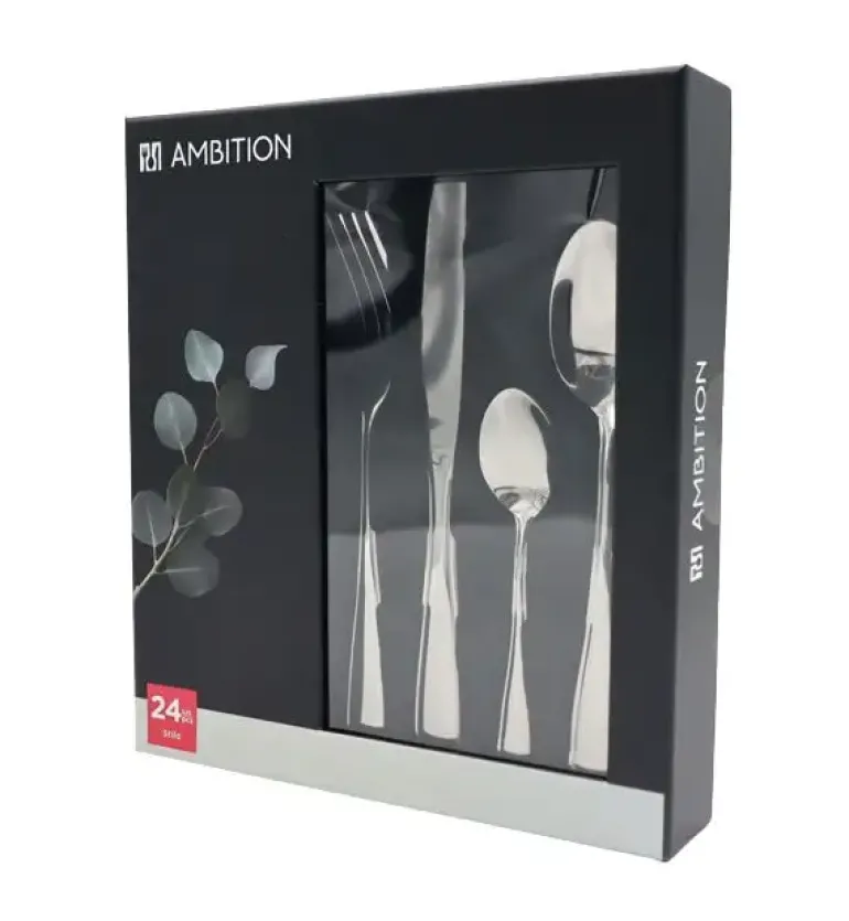 AMBITION STILO Sztućce Komplet 72 el pudełko / 18 osób