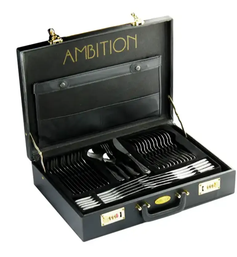 AMBITION VERONA Sztućce Komplet 72 el walizka / 12 os / połysk