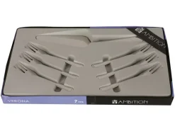 AMBITION VERONA Sztućce Komplet deserowy 7 el w pudełku / 6 os / połysk 89583
