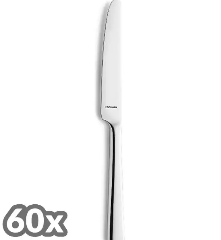 AMEFA BLISS Sztućce UE 60 x Nóż obiadowy 22,4 cm / połysk / stal nierdzewna 18/0