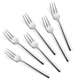 AMEFA BLISS Sztućce UE 6 x Widelczyk do ciasta 15,5 cm / połysk / stal nierdzewna 18/0