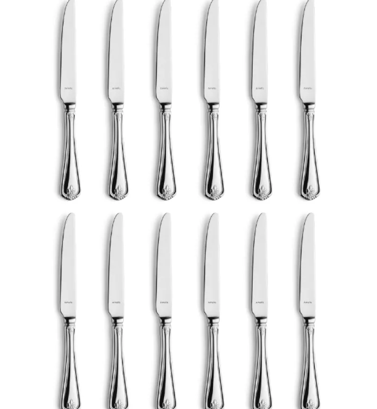 AMEFA DUKE Sztućce UE 12x Nóż obiadowy 23,4 cm luzem stal 18/10 RETRO STYL