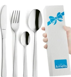 AMEFA PADOVA Sztućce UE 48 el PUDEŁKO składane / 12 os / połysk / wieczysta gwarancja