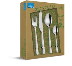 AMEFA PHOENIX Komplet sztućców z recyklingu 24 el dla 6 os w pudełku / połysk / stal nierdzewna 18/0