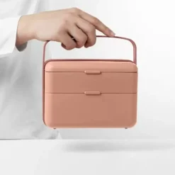 BLIM PLUS Lunchbox ze sztućcami duży różowy / innowacyjny / wygodny