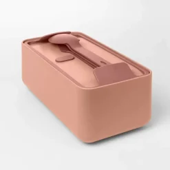 BLIM PLUS Lunchbox ze sztućcami duży różowy / innowacyjny / wygodny