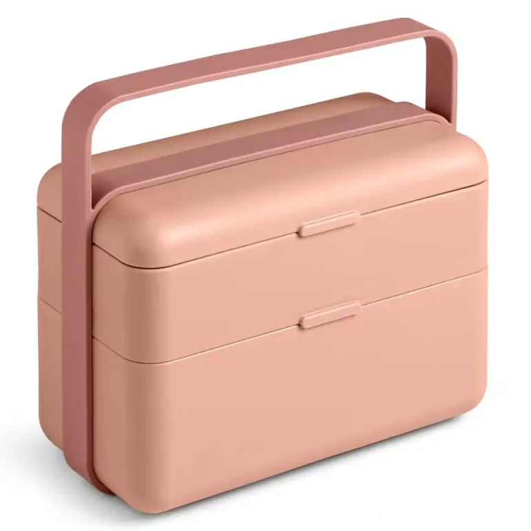 BLIM PLUS Lunchbox ze sztućcami duży różowy / innowacyjny / wygodny
