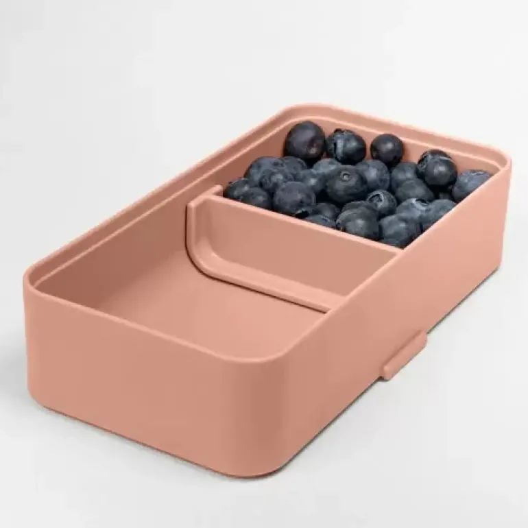 BLIM PLUS Lunchbox ze sztućcami mały różowy / innowacyjny / wygodny