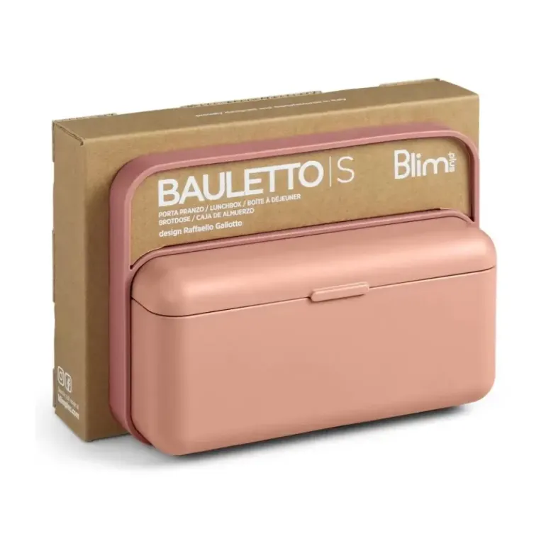 BLIM PLUS Lunchbox ze sztućcami mały różowy / innowacyjny / wygodny