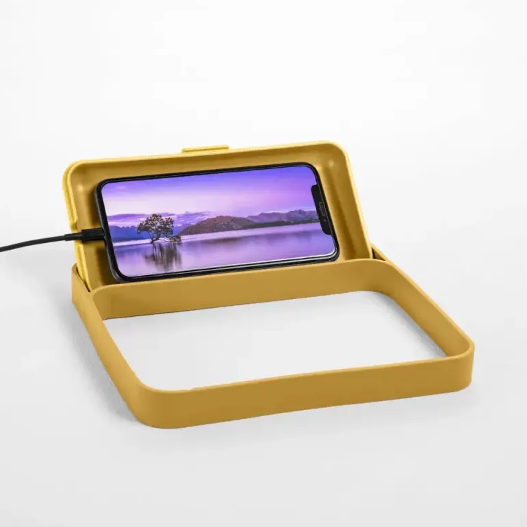 BLIM PLUS Lunchbox ze sztućcami duży żółty / innowacyjny / wygodny