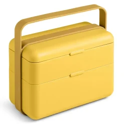 BLIM PLUS Lunchbox ze sztućcami duży żółty / innowacyjny / wygodny