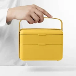 BLIM PLUS Lunchbox ze sztućcami duży żółty / innowacyjny / wygodny