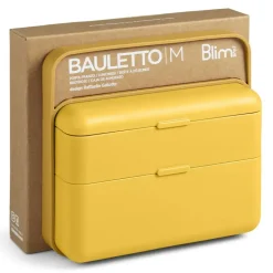 BLIM PLUS Lunchbox ze sztućcami duży żółty / innowacyjny / wygodny