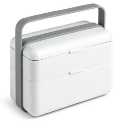 BLIM PLUS Lunchbox ze sztućcami duży biały / innowacyjny / wygodny