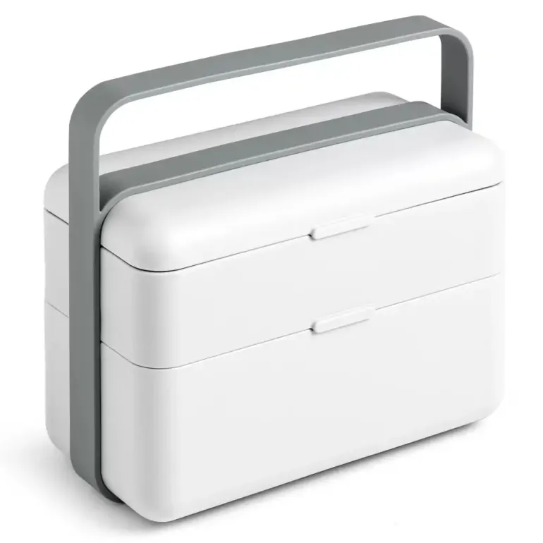 BLIM PLUS Lunchbox ze sztućcami duży biały / innowacyjny / wygodny