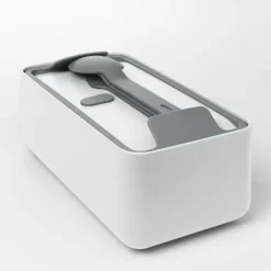 BLIM PLUS Lunchbox ze sztućcami duży biały / innowacyjny / wygodny