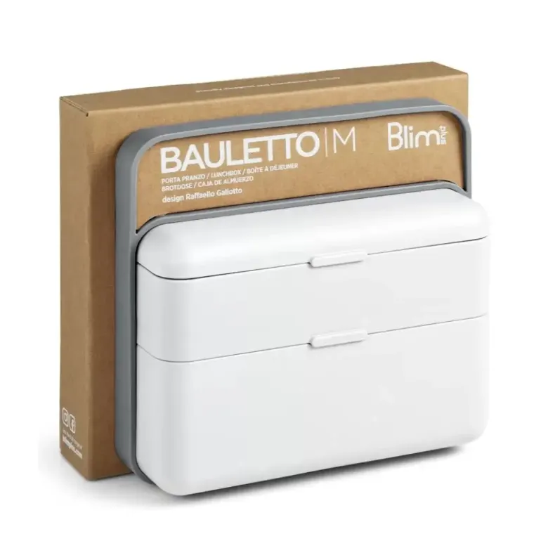 BLIM PLUS Lunchbox ze sztućcami duży biały / innowacyjny / wygodny