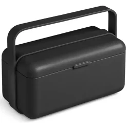 BLIM PLUS Lunchbox ze sztućcami mały czarny / innowacyjny / wygodny