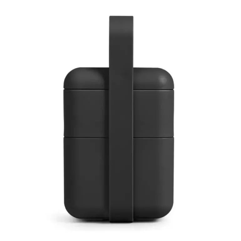 BLIM PLUS Lunchbox ze sztućcami duży czarny / innowacyjny / wygodny