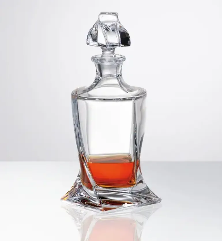 BOHEMIA QUADRO Zestaw do whisky karafka + szklanki 7 el / szkło kryształowe CR71A500
