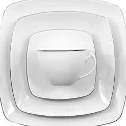 CHODZIEŻ AKCENT 9718 PLATYNOWA LINIA Zestaw kawowy 39 el / 12 osób / porcelana