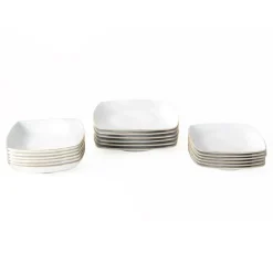 CHODZIEŻ AKCENT 3603 ZŁOTA LINIA Zestaw obiadowy 18 el / 6 osób / porcelana
