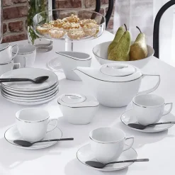 CHODZIEŻ CITY B325 PLATYNOWE Serwis kawowy 39 el / 12 osób / porcelana